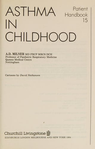 Cover of Asthma in Childhood