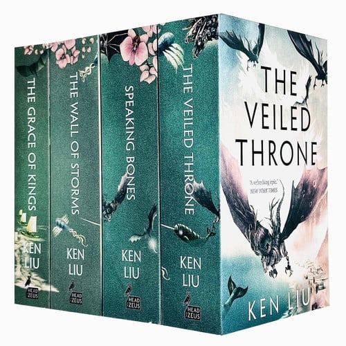 The Dandelion Dynasty 4 Books Collection Set By Ken Liu (The Grace of Kings, The Wall of Storms, The Veiled Throne & Speaking Bones)