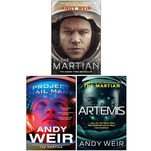 Andy Weir 3 Books Collection Set (The Martian, Artemis, Project Hail Mary)