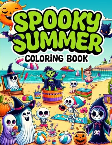 Cover of Spooky Summer Adventures Kids Coloring Book