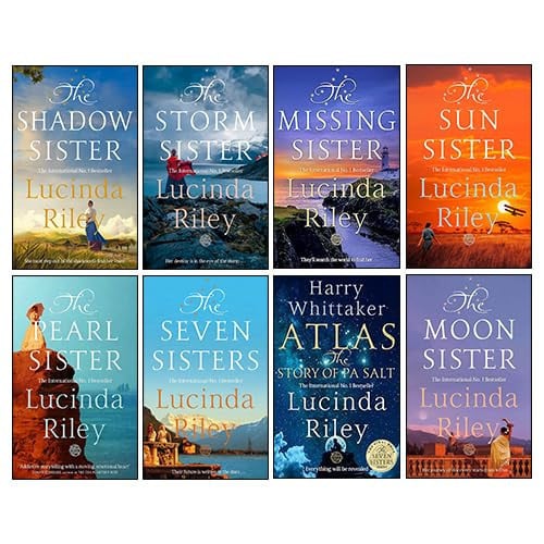 The Seven Sisters Series 8 Books Collection Set By Lucinda Riley (The Seven Sisters, The Storm Sister, The Shadow Sister, The Pearl Sister, The Moon Sister, Atlas: The Story of Pa Salt & More)