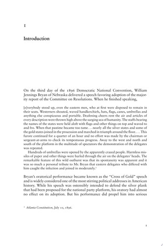 Passion and Preferences William Jennings Bryan and the 1896 Democratic Convention