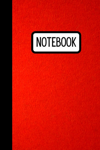 Notebook | Lined Paperback Journal | 6 x 9 Inches | 120 Pages | Red