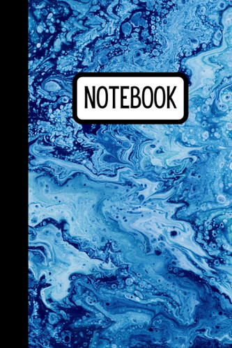Notebook | Lined Paperback Journal | 6 x 9 Inches | 120 Pages | Blue Marble