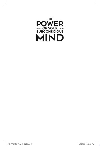The Power of Your Subconscious Mind