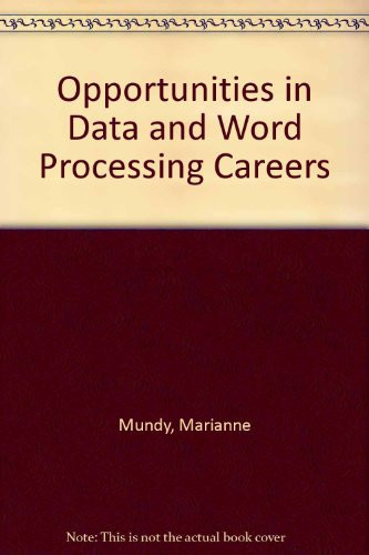 Cover of Opportunities in Data and Word Processing Careers