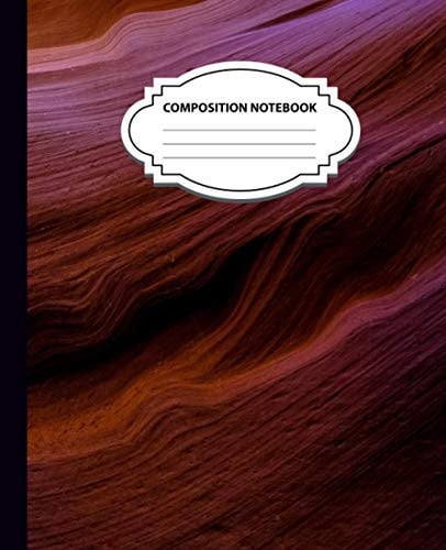 Composition Notebook: Blank lined wide ruled Abstract Workbook for Girls, Kids, Teens, Students, Home, School, and College Writing Notes (7.5"x9.25") (P-38)