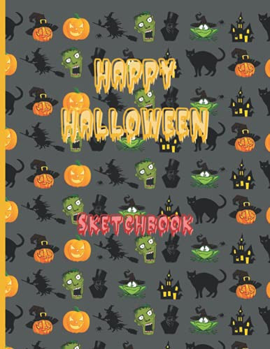 Spooky Halloween Sketchbook: Large (8.5 x 11 inches 121 page ) Halloween Sketchbook: Ideal spooky gift for all the family, friends, relatives and co-workers.