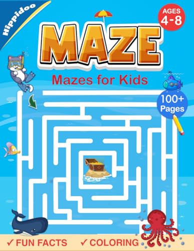 Mazes For Kids Ages 4-8: Maze Activity Book with Jokes, Tongue Twisters, Puzzles. Over 100 Fun Mazes to Solve like Shapes, Letters and Numbers Workbook