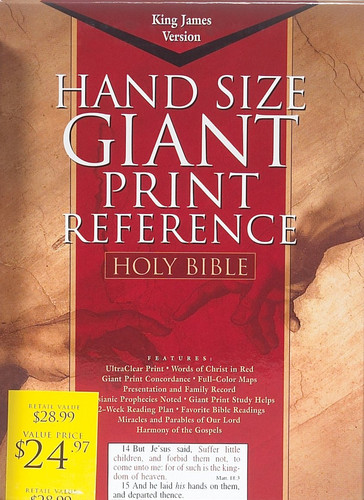 KJV Giant Print Reference Bible, Black Imitation Leather