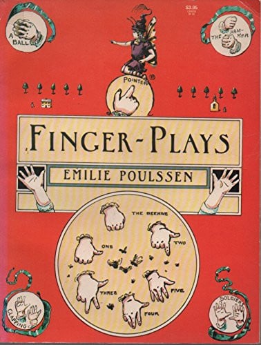 Cover of Finger Plays for Nursery and Kindergarten. Music by Cornelia C. Roeske. (1889. 80p)