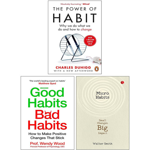 The Power of Habit, Good Habits, Bad Habits & Micro Habits 3 Books Collection Set