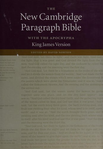 The New Cambridge Paragraph Bible, with the Apocrypha Holy Bible, King James Version