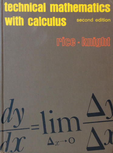 Technical Mathematics With Calculus