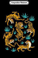 Composition Notebook Dancing Tiger Cartoon Graphic Journal/Notebook Blank Lined Ruled 6x9 100 Pages