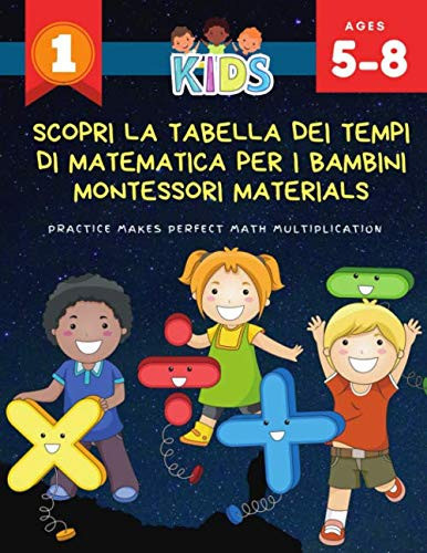 Scopri la tabella dei tempi di matematica per i bambini montessori materials Practice Makes Perfect Math Multiplication: 1000+ cartelle di lavoro per ... giochi di matematica (Italian Edition)