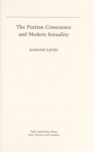 The Puritan Conscience and Modern Sexuality