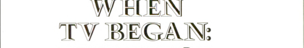 Cover of When TV began