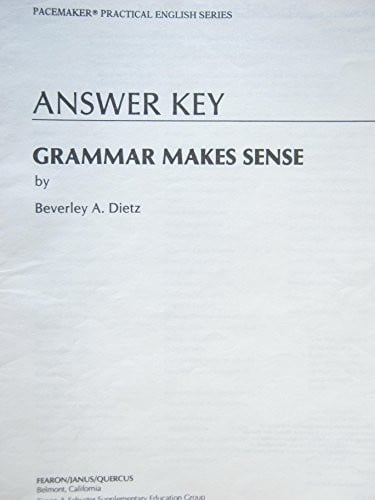 Cover of Grammar Makes Sense Teacher's Guide (Pacemaker Practical English (Teacher's Guide))