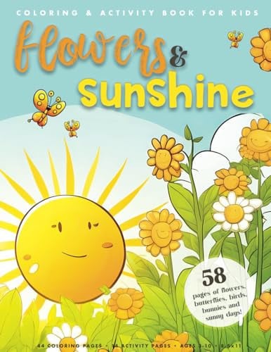 Cover of Flowers & Sunshine Coloring Book