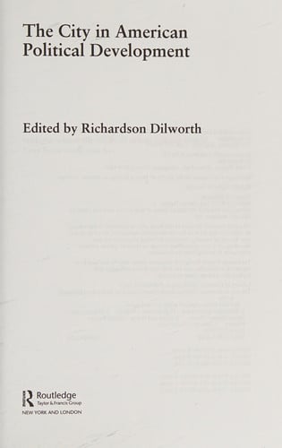 The City in American Political Development