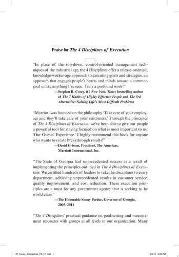 The 4 Disciplines of Execution Achieving Your Wildly Important Goals