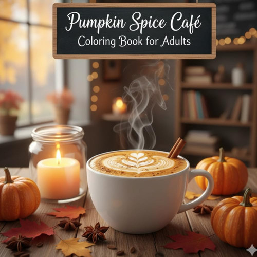 Pumpkin Spice Café Coloring Book for Adults: Cozy Autumn Coffee Moments, Fall Leaves & Latte Art Relaxation Pages: Relax and unwind with cozy coffee ... for autumn lovers and coffee enthusiasts