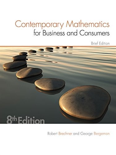 Contemporary Mathematics for Business & Consumers, Brief Edition