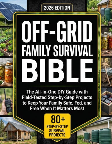 The Off-Grid Family Survival Bible: The All-in-One DIY Guide with Field-Tested, Step-by-Step Projects to Keep Your Family Safe, Fed, and Free When It Matters Most