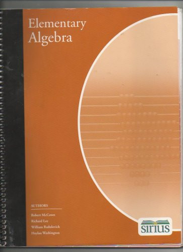 Elementary Algebra ( with Cd)
