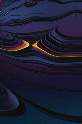 Silence on the Moon: Stylish Fractal Art Notebook. Dot Grid. 120 White Pages. 6x9. Soft Cover. Glossy Finish.