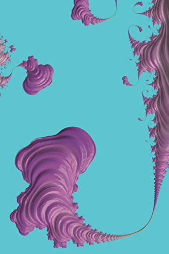 Blue Sky with Clouds of Icecream: Stylish Fractal Art Notebook. Dot Grid. 120 White Pages. 6x9. Soft Cover. Glossy Finish.