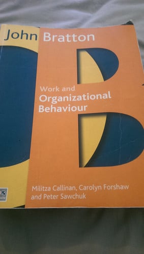 Work and Organizational Behaviour: Understanding the Workplace