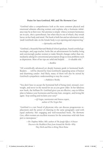 The Hormone Cure Reclaim Balance, Sleep and Sex Drive; Lose Weight; Feel Focused, Vital, and Energized Naturally with the Gottfried Protocol