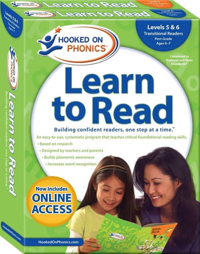 Hooked on Phonics Learn to Read - Levels 5&6 Complete Transitional Readers (First Grade | Ages 6-7)