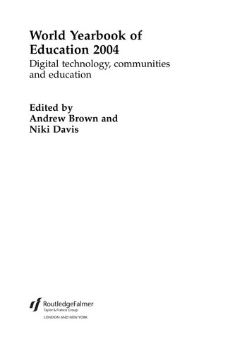 Digital Technology, Communities and Education