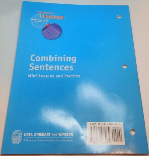 Cover of Combining Sentences (Elements  of Language 2001)