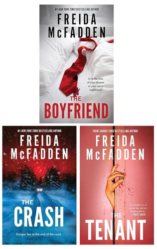 Freida McFadden 3 Books Collection Set (The Boyfriend, The Crash & The Tenant)