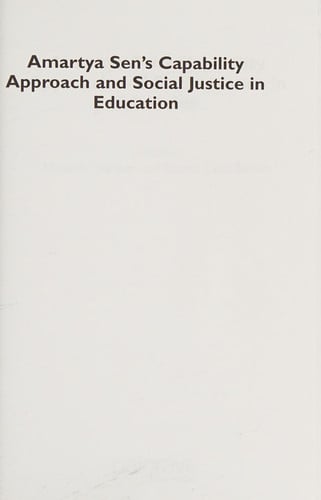 Amartya Sen's Capability Approach and Social Justice in Education