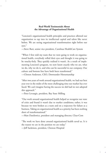 The Advantage, Enhanced Edition Why Organizational Health Trumps Everything Else In Business