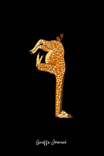 Giraffe Journal Lined Journal - Falling Giraffe Funny Long Neck Animal Puns Jokes Humor Gift - Black Ruled Diary, Prayer, Gratitude, Writing, Travel, Notebook for Men Women - 6x9 120 Pages