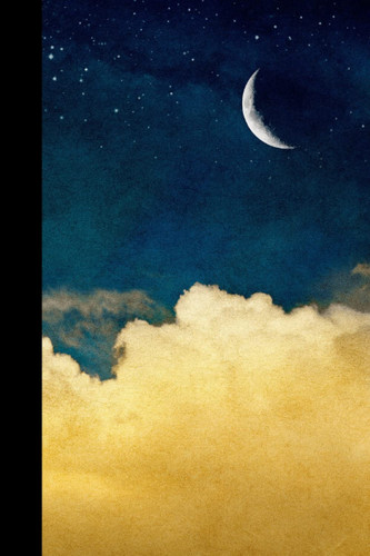 Notebook | Lined Paperback Journal | 6 x 9 Inches | 120 Pages | Moon | Sky | Gift