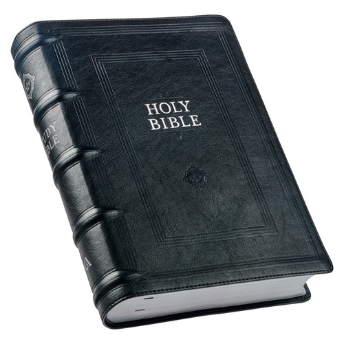 KJV Study Bible, Standard Print Faux Leather - Thumb Index, King James Version Holy Bible, Black