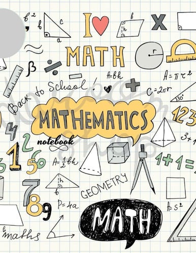 Mathematics Notebook, Journal, Diary • 100 Pages Makes a wonderful daily graph/grid notebook to draw, write, journal, take notes, make lists, and much more creativity!