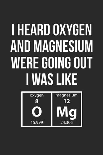 Science Puns Notebook - OMg Oxygen Magnesium Science Puns Funny Nerd Chemistry - Science Puns Journal Medium College-Ruled Journey Diary, 110 Page, Lined, 6x9 (15. 2 X 22. 9 Cm)