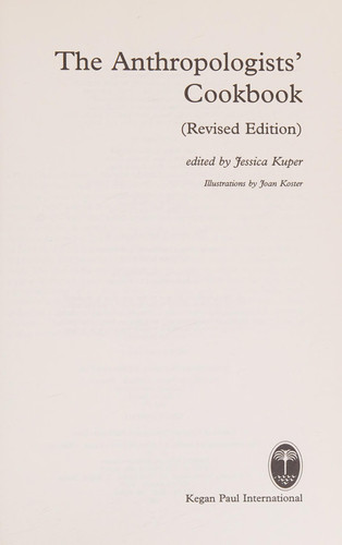 The Anthropologists' Cookbook