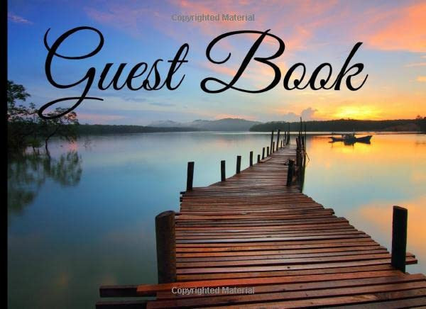 Guest Book: Lake House Cover with 120 Pages and 8.25 x 6 inch
