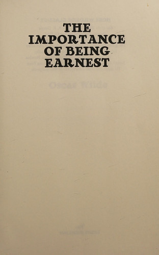 The Importance of Being Earnest