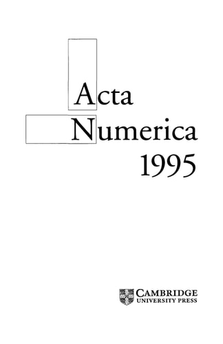 Acta Numerica 1995: Volume 4 (v. 4)