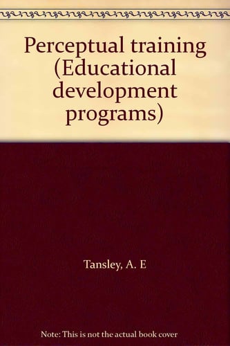 Cover of Perceptual training (Educational development programs)